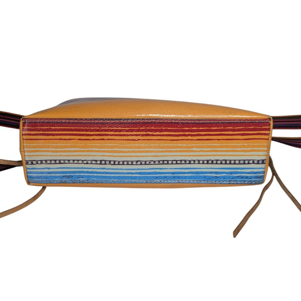 Consuela Downtown Crossbody Bag in Deanna Canvas Stripe Multicolor Yellow Blue - Picture 13 of 16